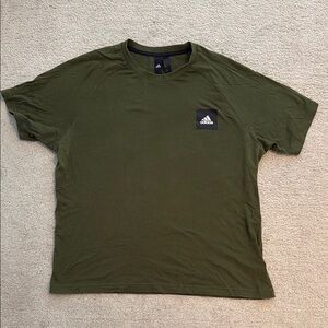 adidas Men's Dark Green Short Sleeve Tee